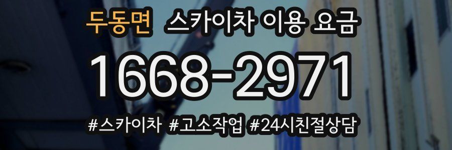 두동면 스카이차 이용 요금
