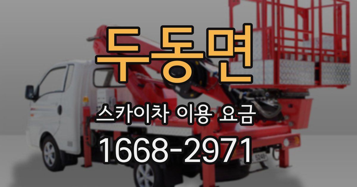 두동면 스카이차 이용 요금