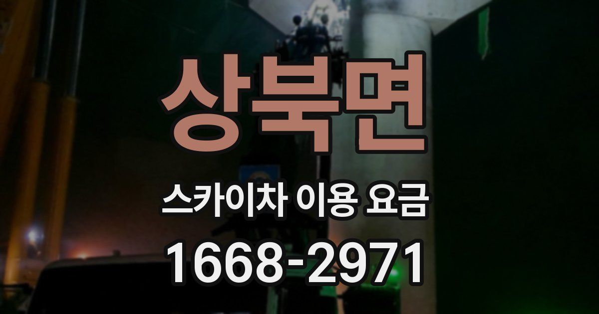 상북면 스카이차 이용 요금