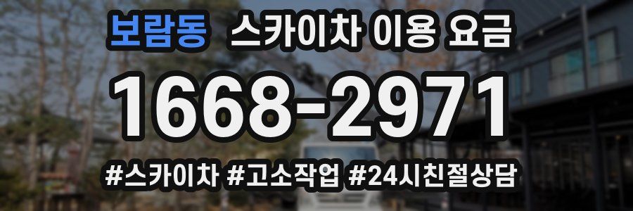 보람동 스카이차 이용 요금