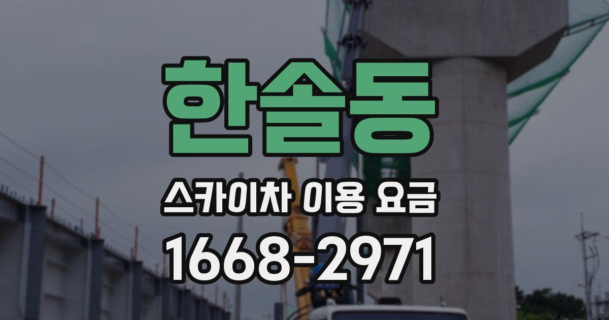 한솔동 스카이차 이용 요금