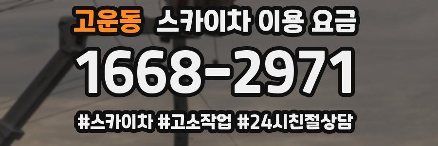 고운동 스카이차 이용 요금