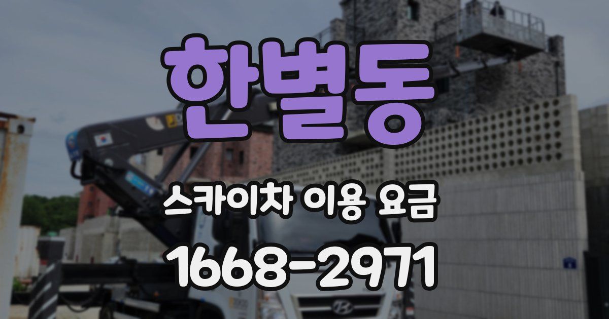 한별동 스카이차 이용 요금