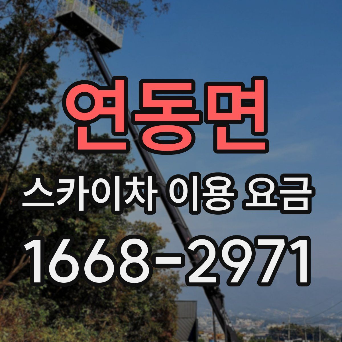 연동면 스카이차 이용 요금