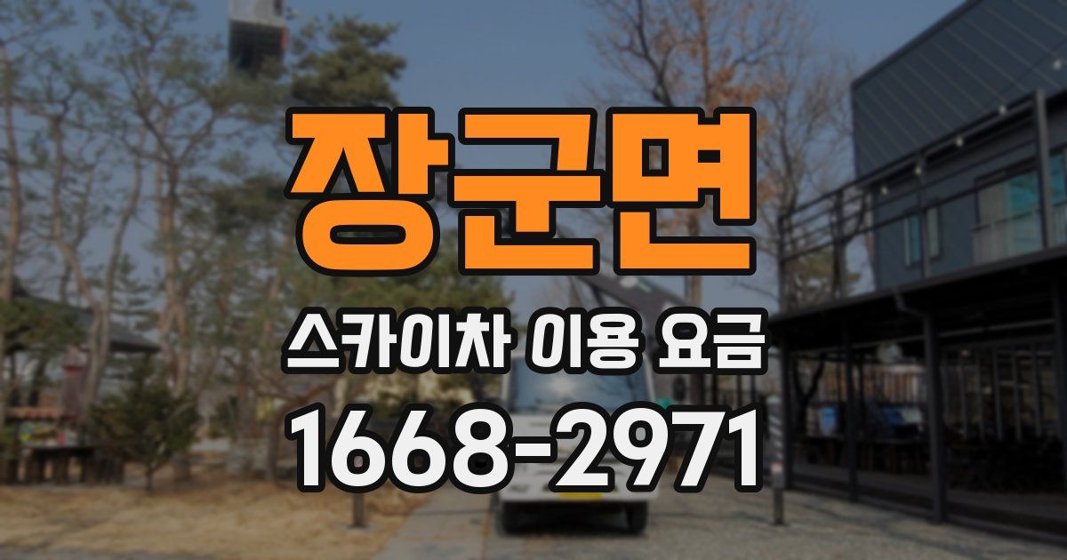 장군면 스카이차 이용 요금