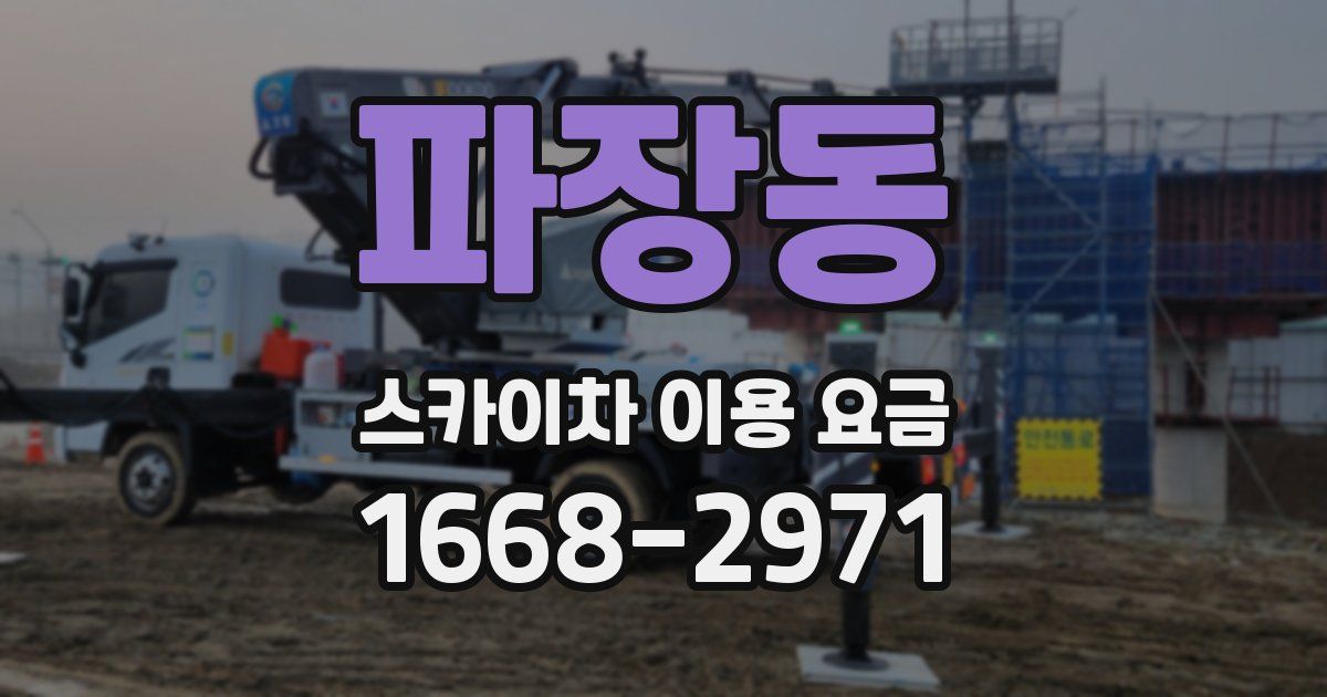 파장동 스카이차 이용 요금
