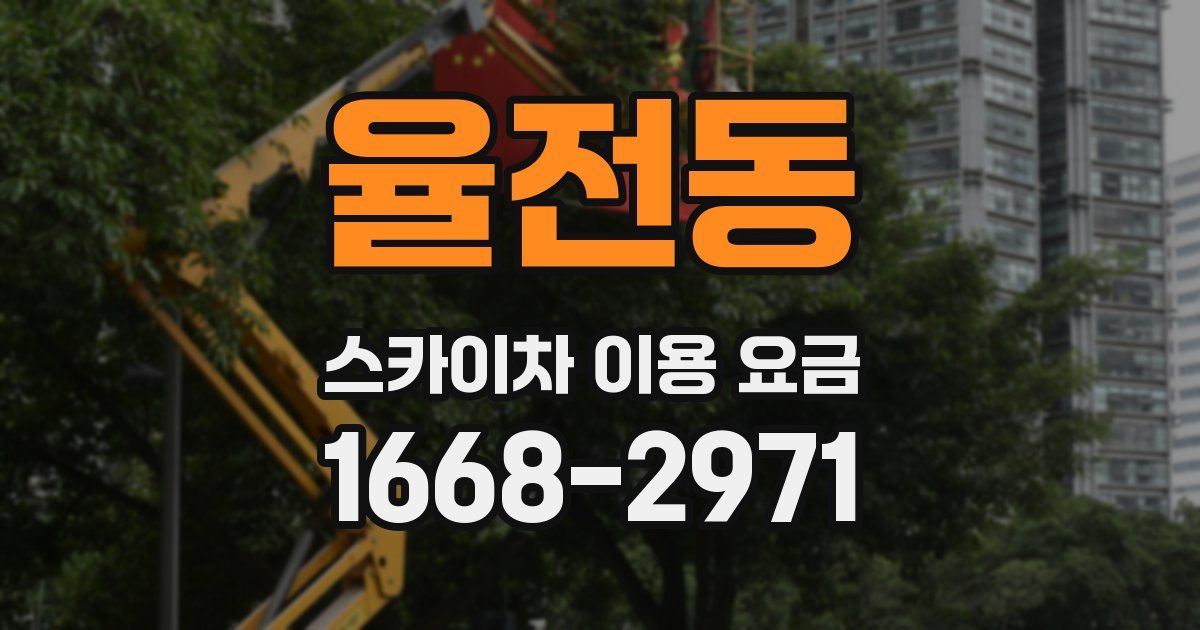 율전동 스카이차 이용 요금