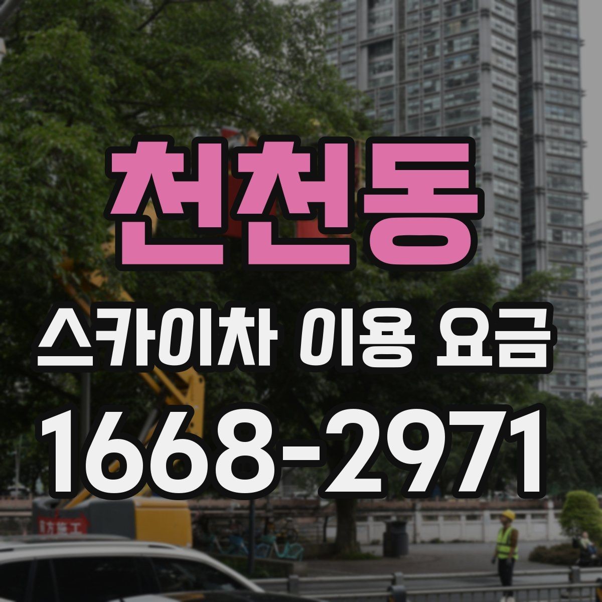 천천동 스카이차 이용 요금 비교 시 기준이 되는 요소