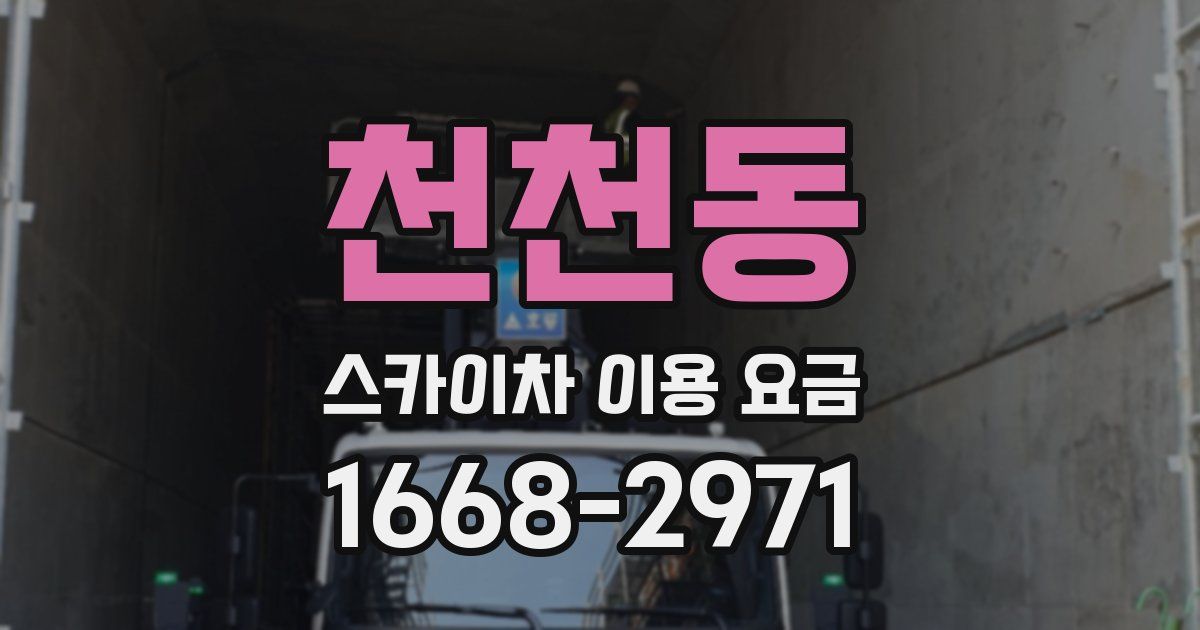 천천동 스카이차 이용 요금