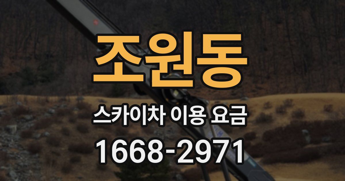 조원동 스카이차 이용 요금