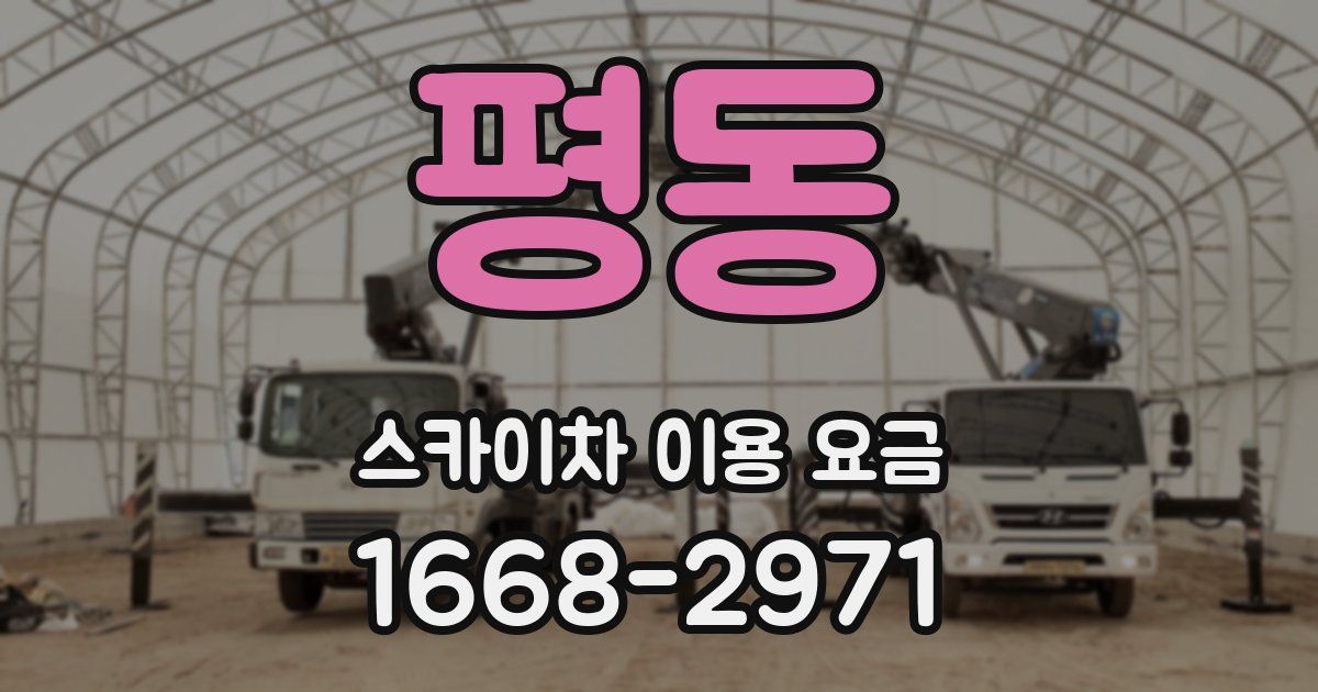 평동 스카이차 이용 요금