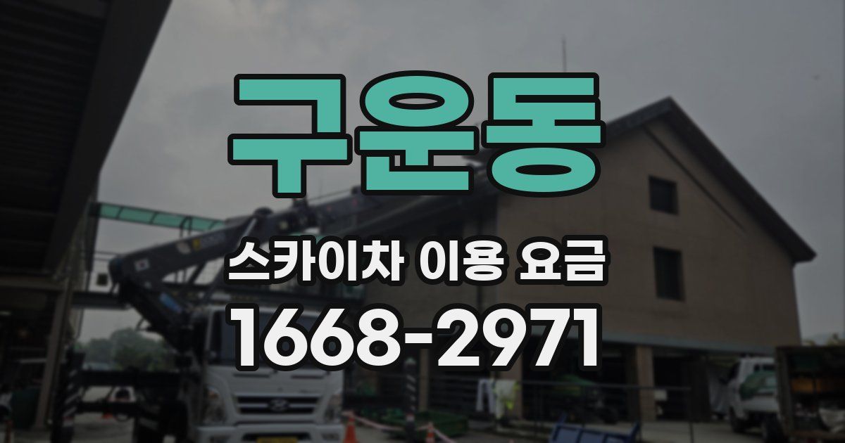 구운동 스카이차 이용 요금