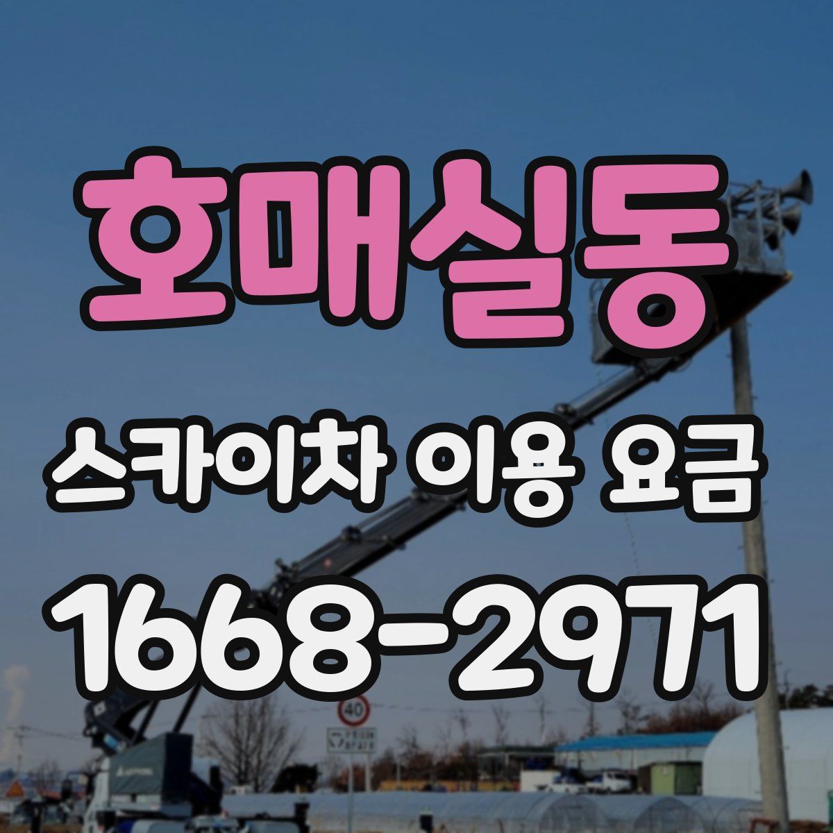 호매실동 스카이차 이용 요금