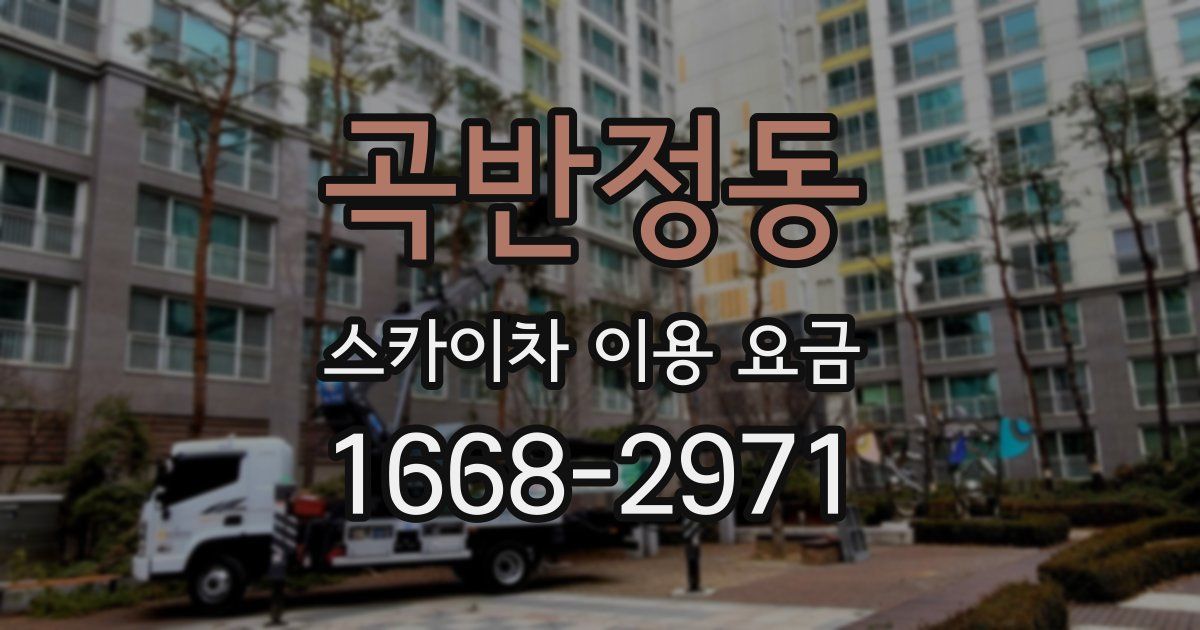 곡반정동 스카이차 이용 요금
