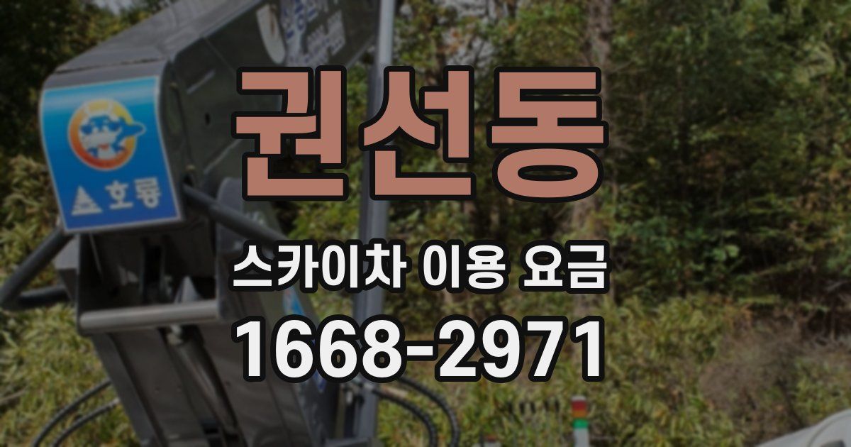 권선동 스카이차 이용 요금