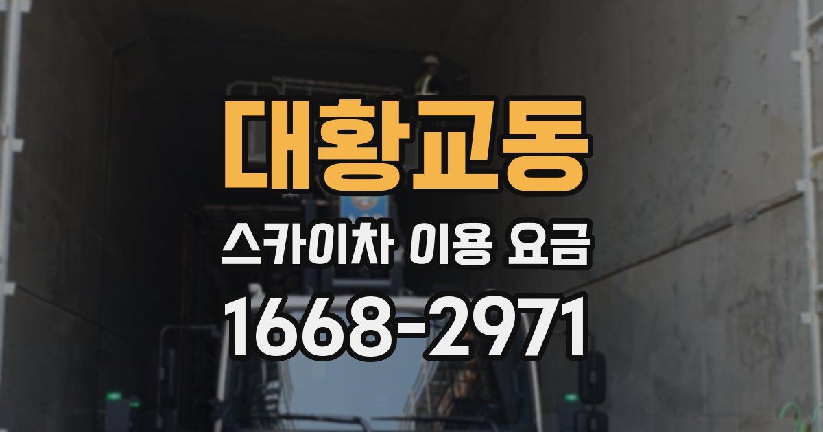 대황교동 스카이차 이용 요금
