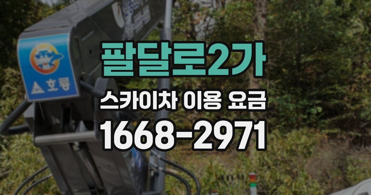 팔달로2가 스카이차 이용 요금