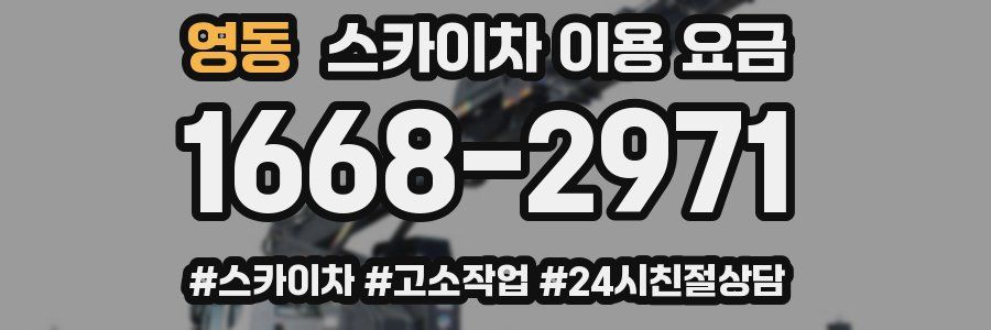 영동 스카이차 이용 요금