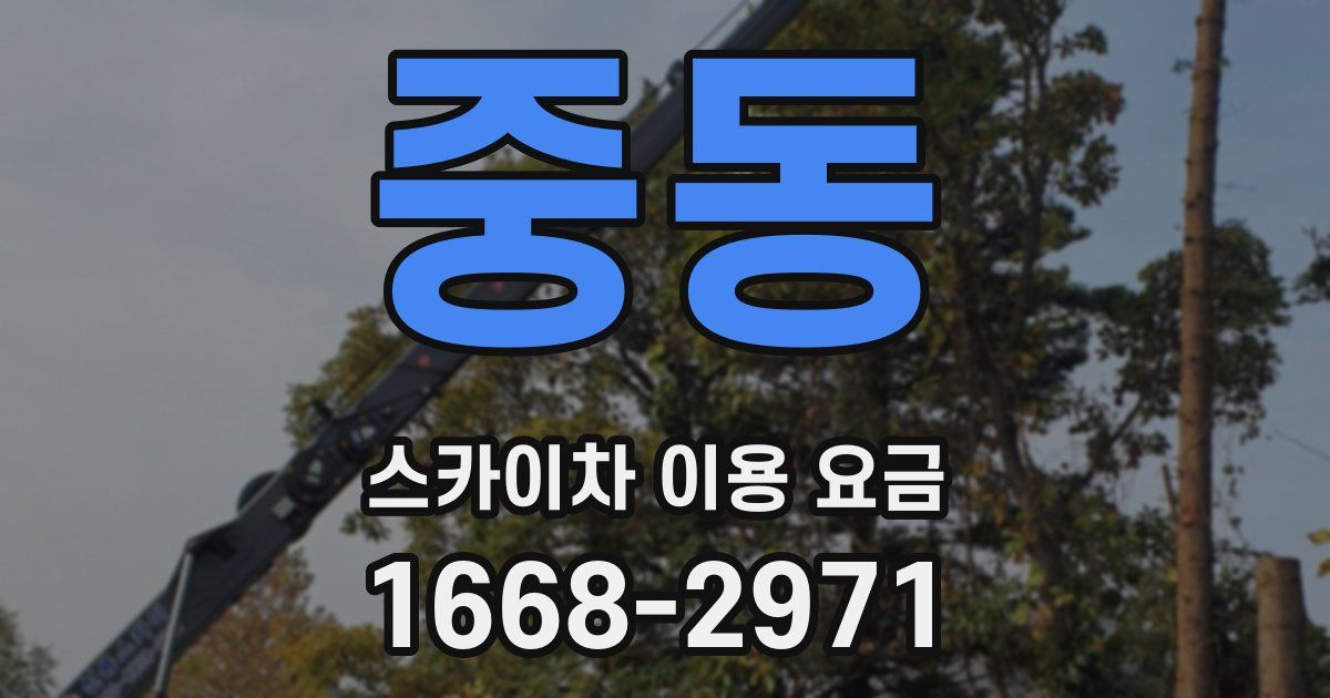 중동 스카이차 이용 요금