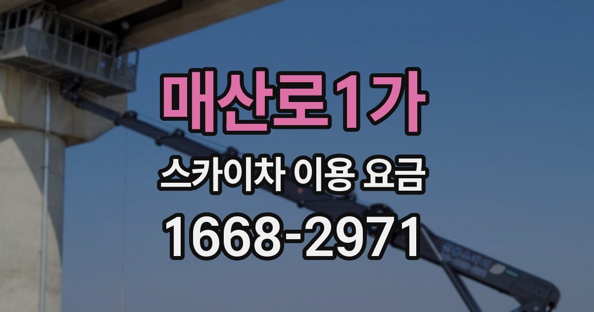 매산로1가 스카이차 이용 요금