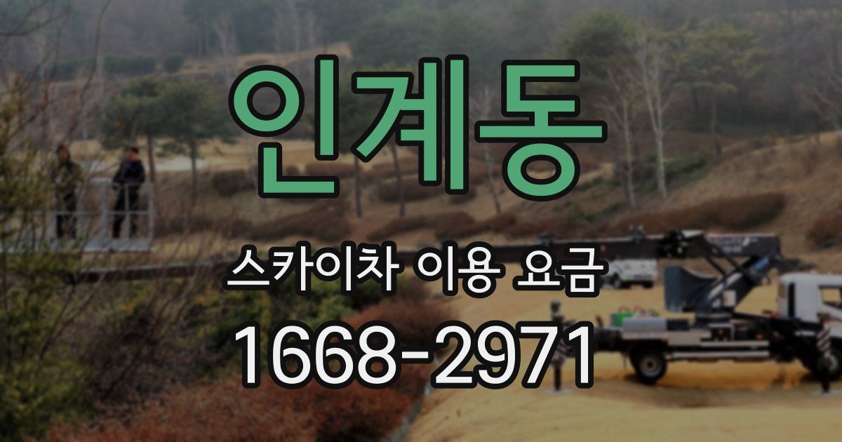 인계동 스카이차 이용 요금