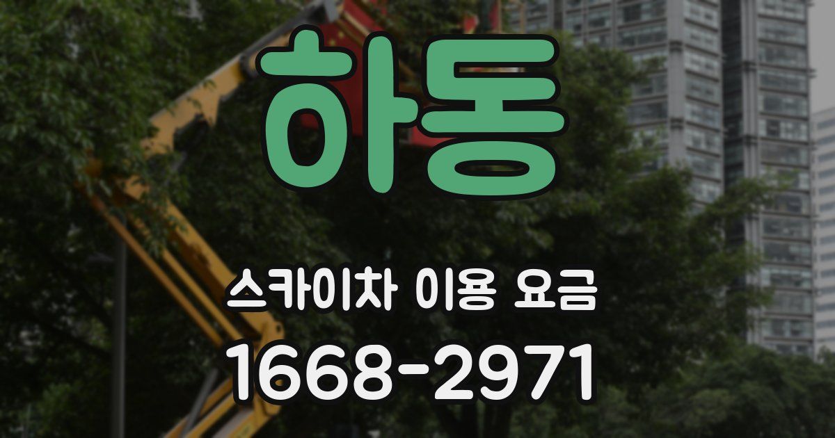 하동 스카이차 이용 요금