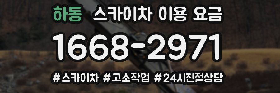 하동 스카이차 이용 요금