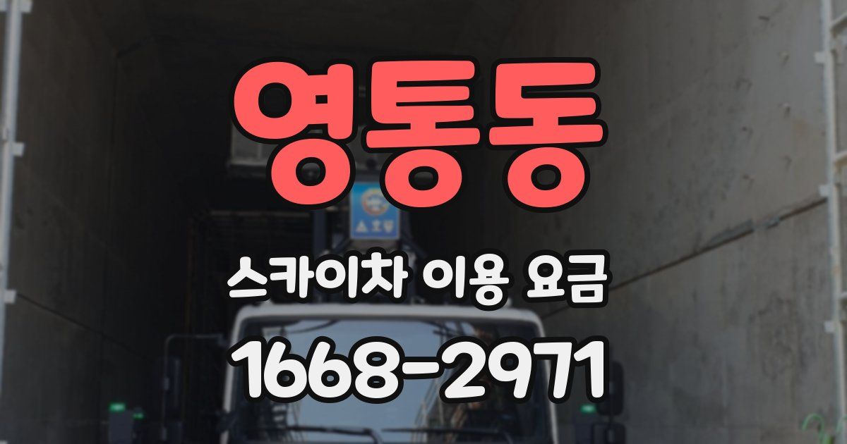 영통동 스카이차 이용 요금