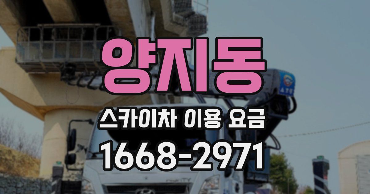 양지동 스카이차 이용 요금
