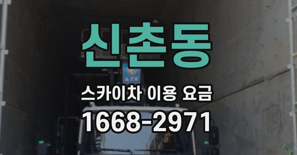 신촌동 스카이차 이용 요금