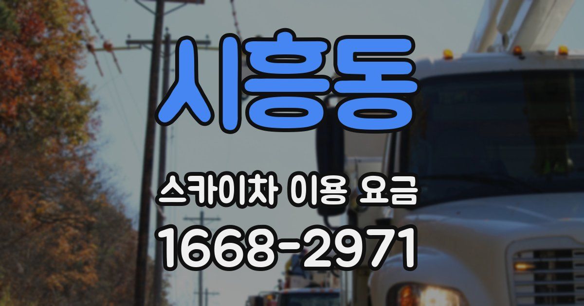 시흥동 스카이차 이용 요금