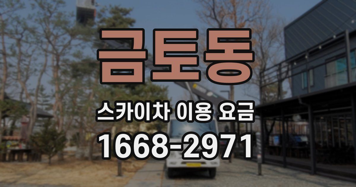 금토동 스카이차 이용 요금
