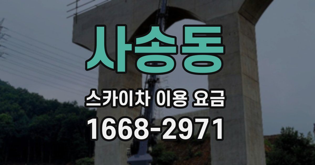 사송동 스카이차 이용 요금
