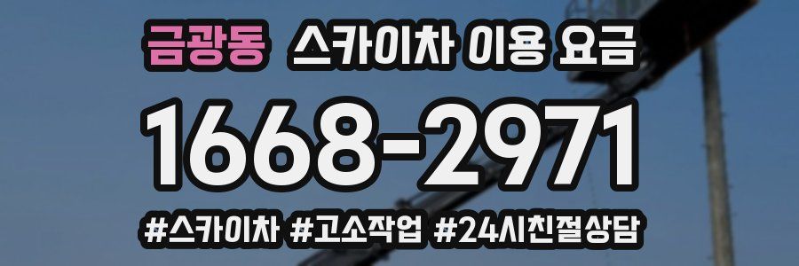 금광동 스카이차 이용 요금