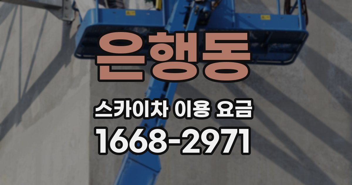 은행동 스카이차 이용 요금