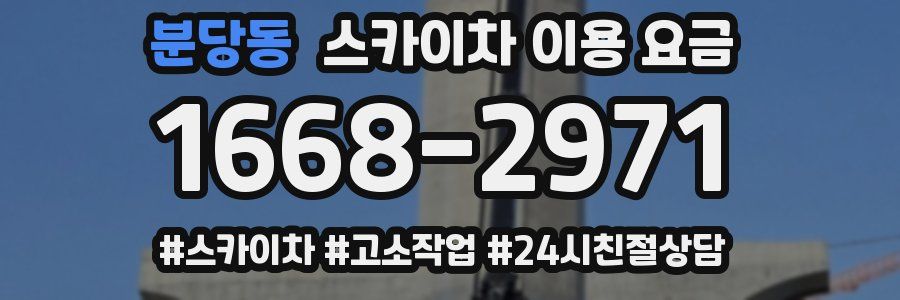 분당동 스카이차 이용 요금