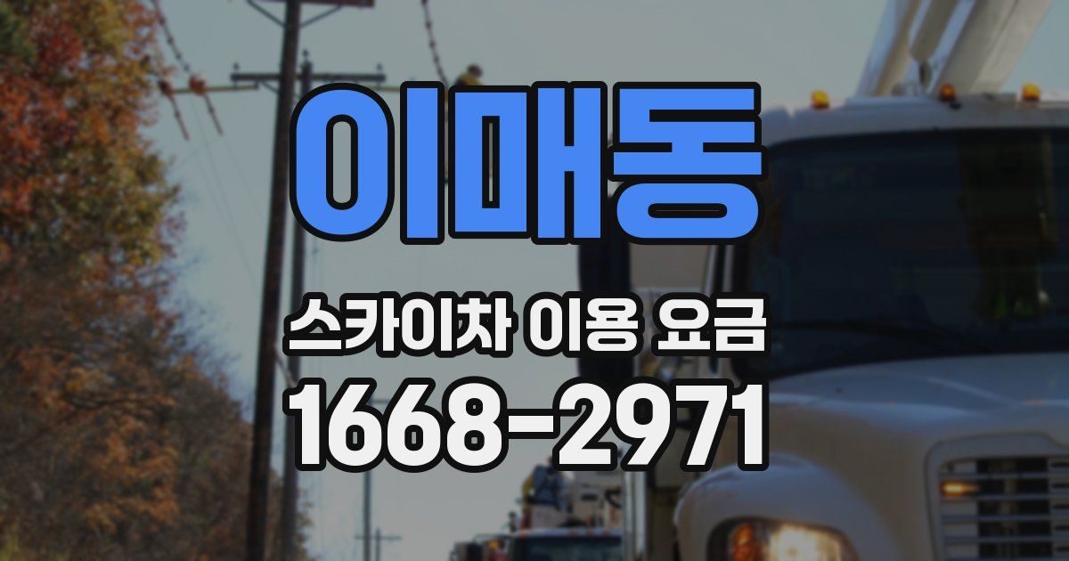 이매동 스카이차 이용 요금