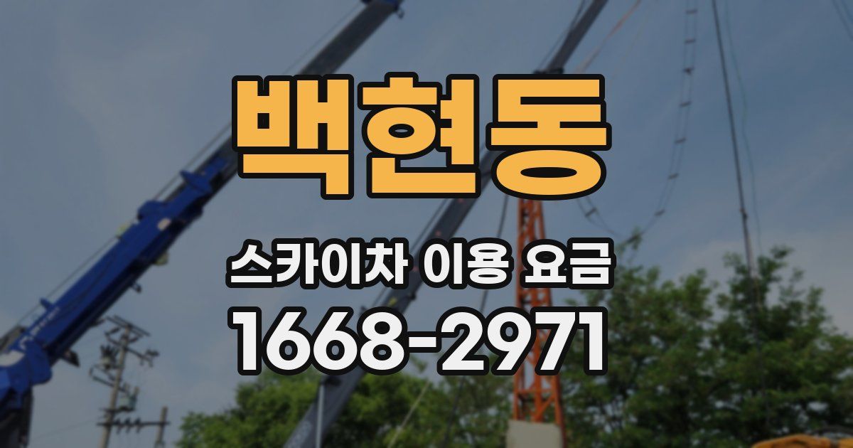 백현동 스카이차 이용 요금