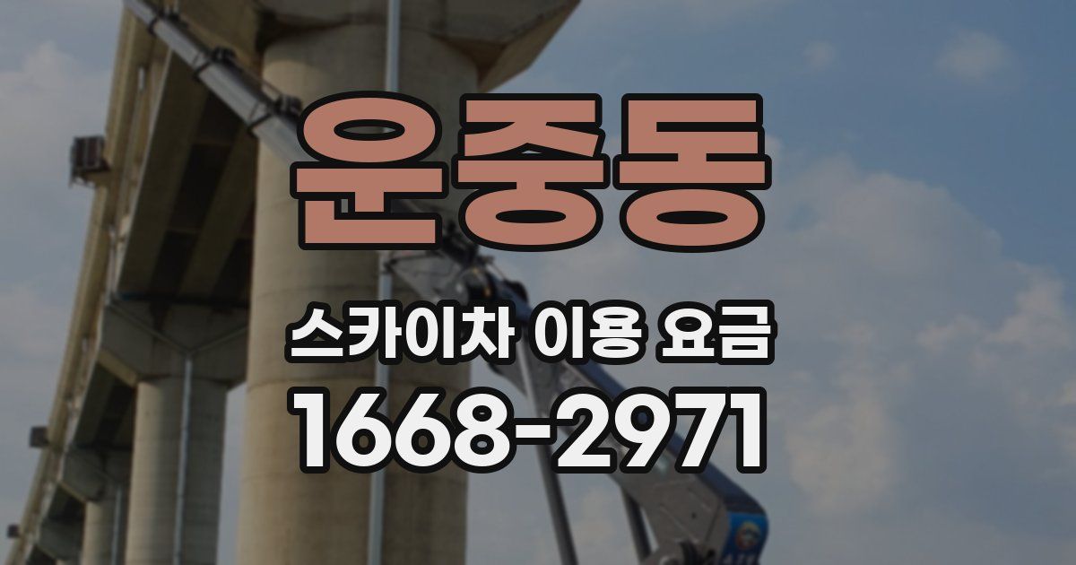 운중동 스카이차 이용 요금