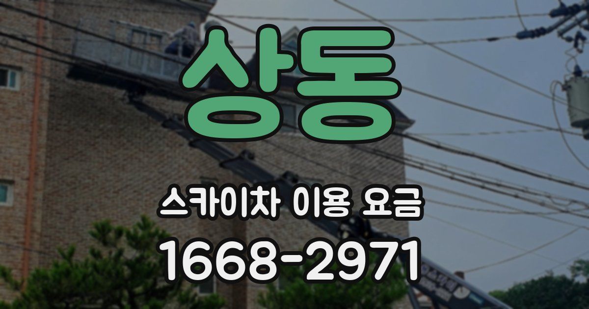 상동 스카이차 이용 요금