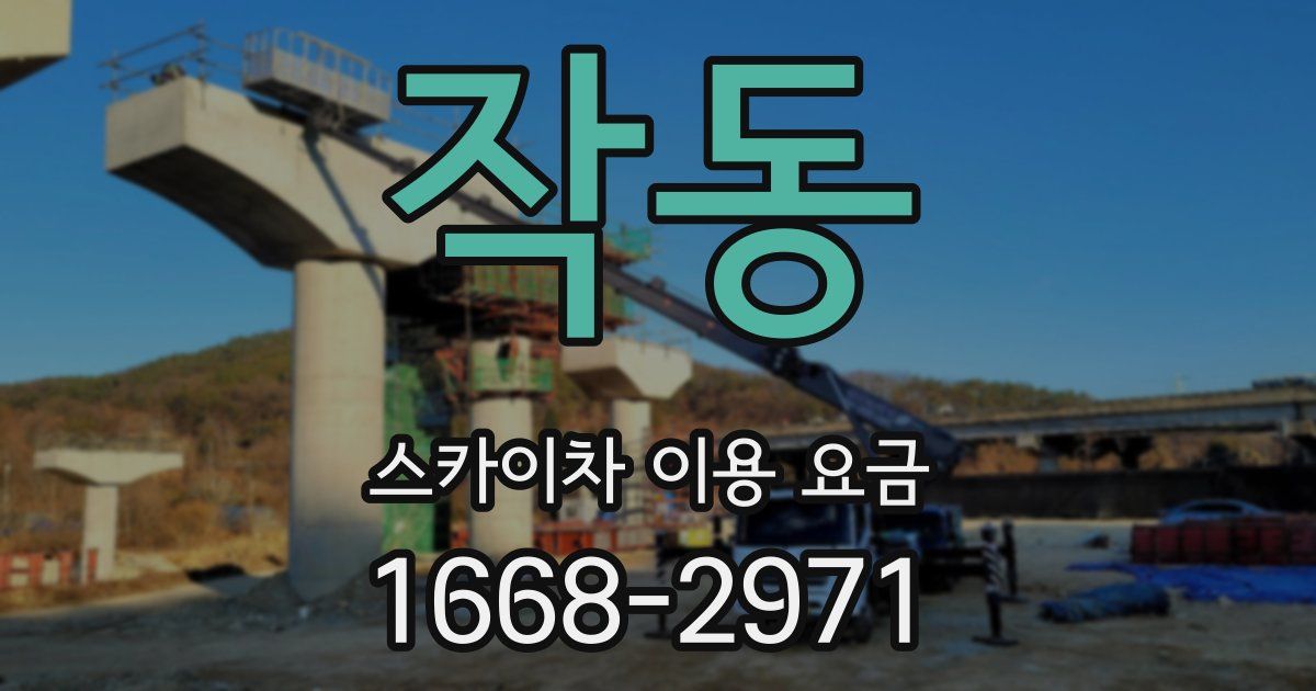 작동 스카이차 이용 요금