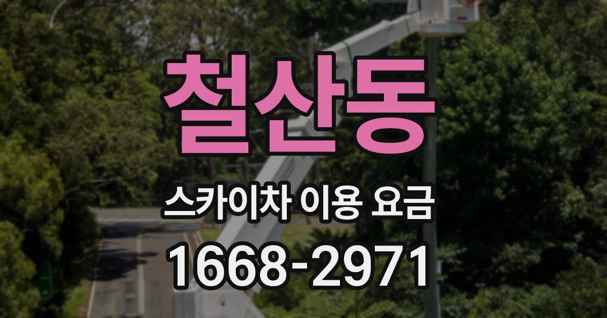 철산동 스카이차 이용 요금