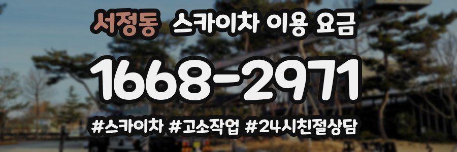 서정동 스카이차 이용 요금
