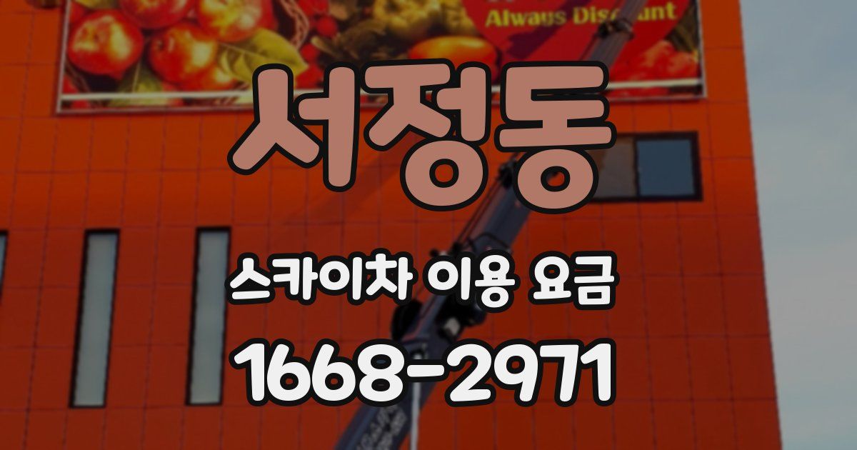 서정동 스카이차 이용 요금