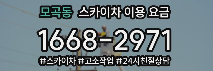 모곡동 스카이차 이용 요금