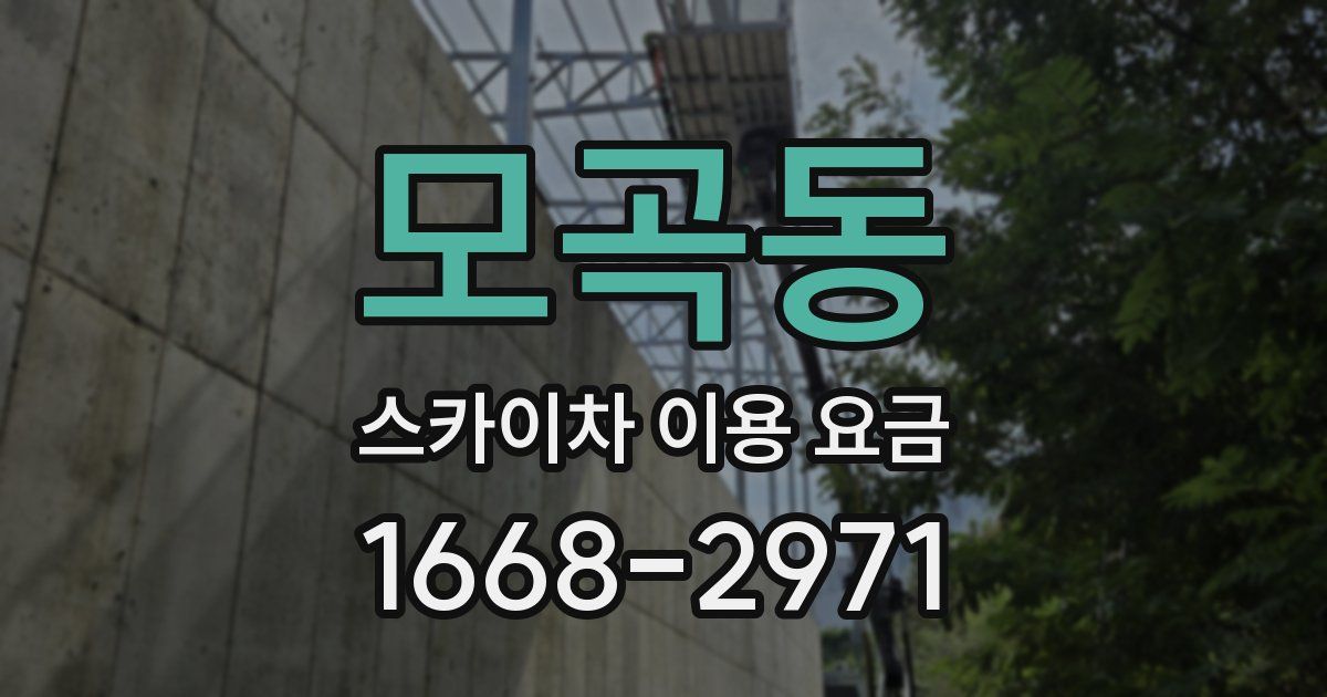 모곡동 스카이차 이용 요금