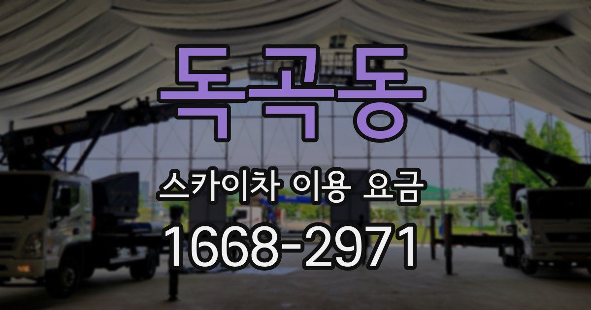 독곡동 스카이차 이용 요금