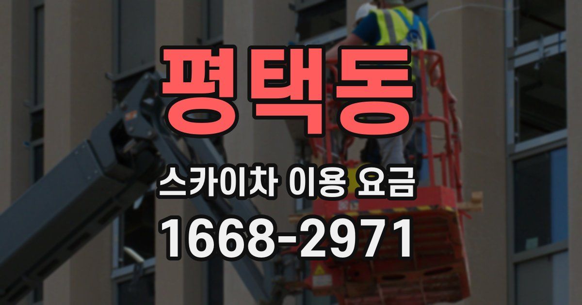 평택동 스카이차 이용 요금