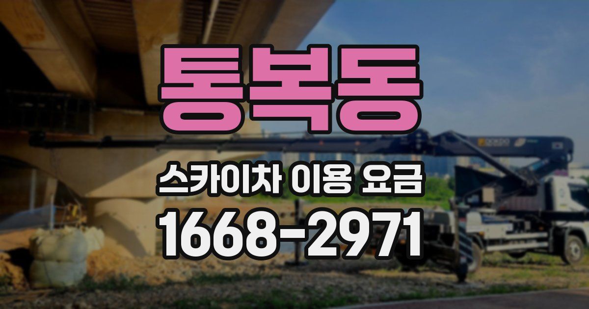 통복동 스카이차 이용 요금