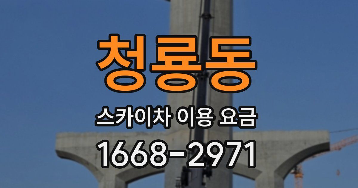 청룡동 스카이차 이용 요금